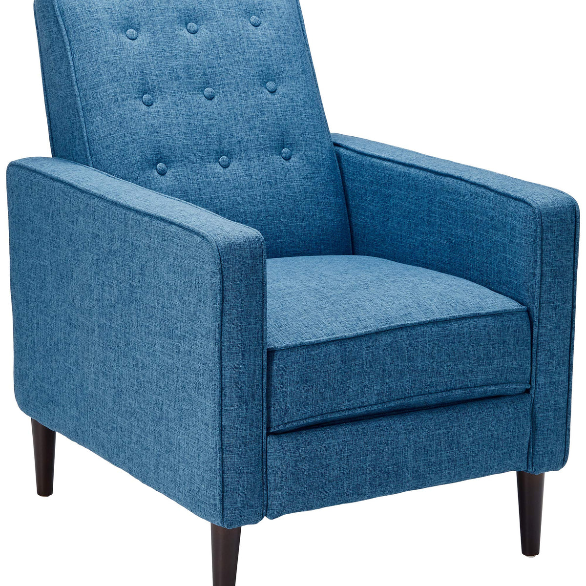 Allora Mid-Century Modern Tufted Back Fabric Sofa in Grey Allora Mid-Century Modern Tufted Back Fabric Sofa in Grey