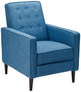 Christopher Knight Home Macedonia Mid Century Modern Tufted Back Fabric Recliner (Muted Blue). GDFStudio