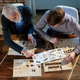 WOODEN.CITY 3D Puzzles for Adults - Industrial Vintage Wall Clock Model Kit - Wooden Puzzles - Mechanical Clock Building Kit WOODEN.CITY