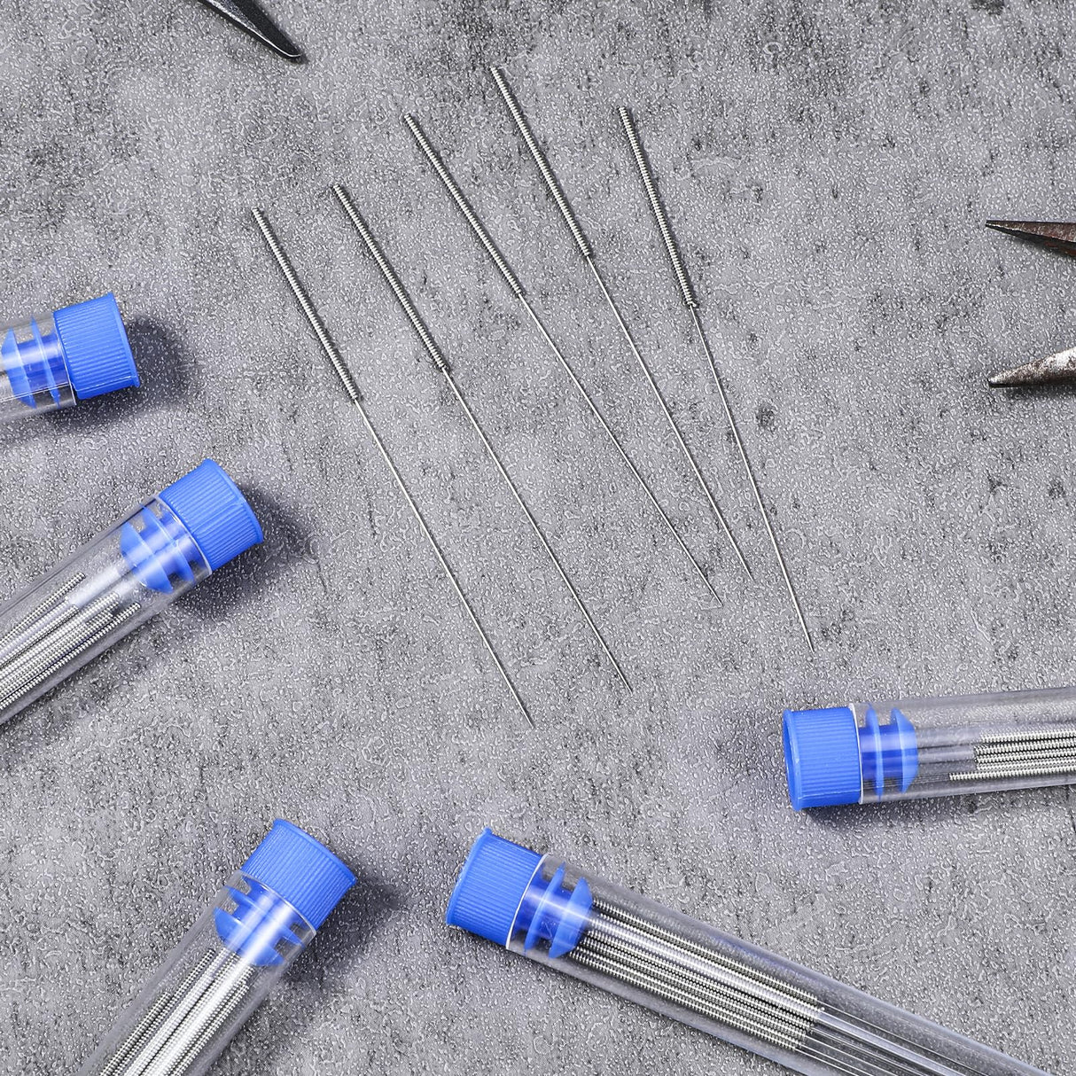 50Pcs 3D Printer Nozzle Cleaning,0.4mm Stainless Steel Needle Cleaner with Storage Bottle,3D Printer Accessories for Cleaning 3D Printer Nozzles Tucnoeu