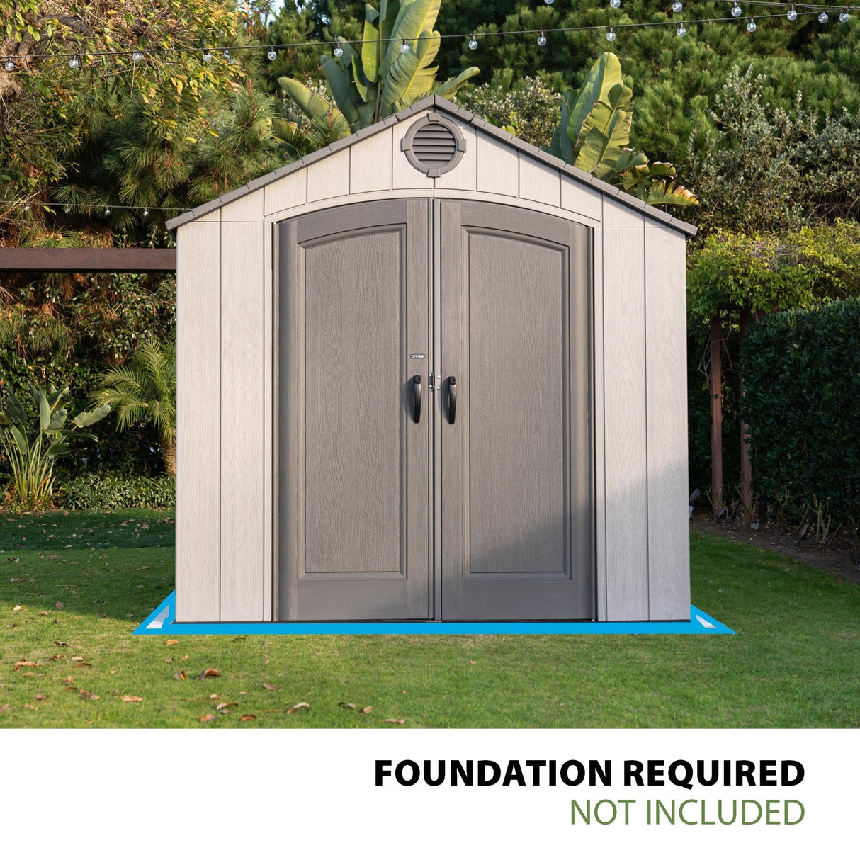 Lifetime Outdoor Storage Shed, 8 x 10 Foot, Gray Lifetime