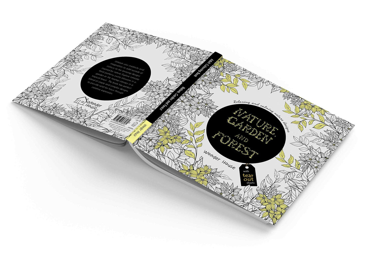Nature, Garden and Forest: Colouring Books for Adults with Tear Out Sheets (Adult Colouring Book) [Paperback] Wonder House Books Editorial Wonder House