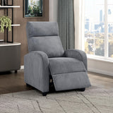 Lexicon Pushback Recliner Chair Armchair Push Back Recliner, Corduroy Chair with Solid Wood Frame and Metal Seat Base, Single Sofa Accent Chair for Living Room/Office/Apartment, Dark Grey Lexicon