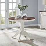 Crosley Furniture Shelby 5-Piece Traditional Round Dining Table Set for 4, Distressed White Crosley Furniture