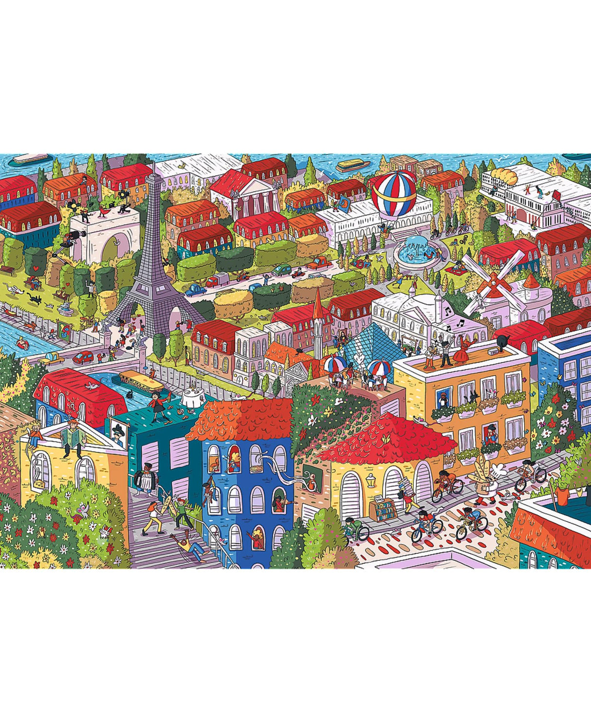 Trefl Eye-SPY Sneaky Peekers: Paris, France 1000 Piece Jigsaw Puzzle Prime 27"x19" Thick Cardboard, Surprising Details, Creative Entertainment for Adults and Children from 12 Years Old Trefl