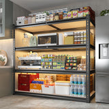 REIBII 40" W Garage Shelving 2000LBS Storage Shelves Heavy Duty Shelving 4 Tier Adjustable Metal Shelves for Garage Shelves Storage Rack Closet Shelving Pantry Shelves Utility Shelf,40" W*20''D*60''H REIBII