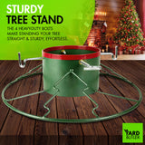 Yard Butler Santa's Helper - Easy to Use & Assemble Christmas Tree Stand - Durable & Sturdy Stand Made with Anti-Rust Steel - Beautiful Addition to Holiday Decor - 6' to 11' Trees - Green Yard Butler