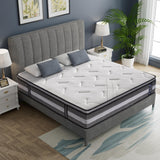 SURLUNKEYS 14 Inch Hybrid Mattress - Queen Size Mattress Medium Firm with Memory Foam, Individual Pocket Springs for Motion Isolation, Enhanced Edge Support, White SURLUNKEYS