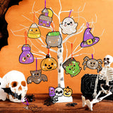 Gersoniel 36 Sets Halloween Window Art Suncatcher Kits, Diamond Art Ornament Kits with Ropes, Gem Suncatcher Fun Gemstone Sun Catcher, Diamond Crafts Gifts Gersoniel