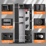 INTERGREAT 5-8 Gun Safe, Assembled Fingerprint Gun Safes for Rifles and Pistols, Quick Access Rifle Safe for Shotguns, Gun Locker with Fingerprint Keypad, Adjustable Shelf INTERGREAT