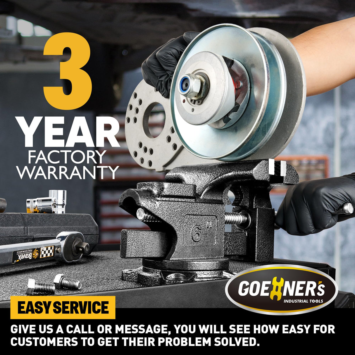 Bench Vise 6", Vice for Workbench with Heavy Duty Forged Steel Construction, Built-in Pipe Jaw and Swivel Base, Table Vise for Woodworking, Home Workshop Use and DIY Job Gioventù