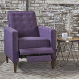 Christopher Knight Home Mervynn Mid-Century Modern Fabric Recliner,polyester, Muted Purple / Dark Espresso Christopher Knight Home