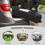 Yaheetech 10x10 1-Person Setup Pop Up Canopy Tent, Instant Portable Commercial Canopy Tent, Outdoor Gazebo with 1-Button Push, Wheeled Bag & 4 Sandbags for Home, Party & Outdoor Activities, White Yaheetech