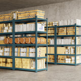 Yaheetech Storage Shelves 5 Tier Garage Shelving Adjustable Utility Rack Industrial Shelves for Warehouse Pantry, 35.5" L × 16″W × 71″H - Neptune Blue Yaheetech