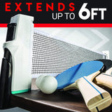 Franklin Sports Anywhere Table Tennis – Complete Portable Ping-Pong Set – includes Ping-Pong Paddles, Balls, Net, Plus Easy-Carry Bag – Easy Set-Up – Expands to 6’ – Easily Attaches to Table Surfaces Franklin Sports