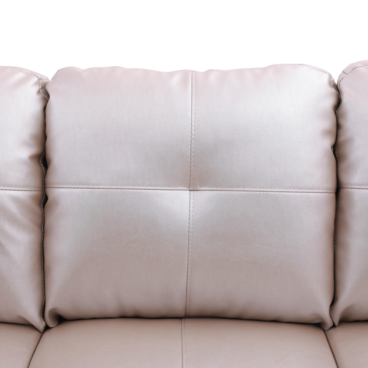 NicBex MZX-Niki-SF-00072-LWJ Sofas & Couches, Right Chaise, Latte-Faux Leather NicBex