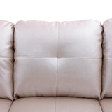 NicBex MZX-Niki-SF-00072-LWJ Sofas & Couches, Right Chaise, Latte-Faux Leather NicBex