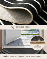 Latte&Fog 5x7 Area Rugs for Living Room Bedroom, Modern Abstract Washable Rug, Boho Non Slip Low Pile Carpet for Indoor Dining Room, Office, Dorm, Classroom, Farmhouse and Kids Room Latte&Fog