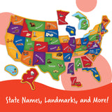 Learning Resources Magnetic US Map Puzzle - 44 Pieces, Puzzles for Kids Ages 4+, US Map for Kids Learning, Geography for Kids,Kindergartner Learning Toys Learning Resources
