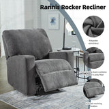 Signature Design by Ashley Rannis Casual Manual Rocker Recliner, Gray Signature Design by Ashley