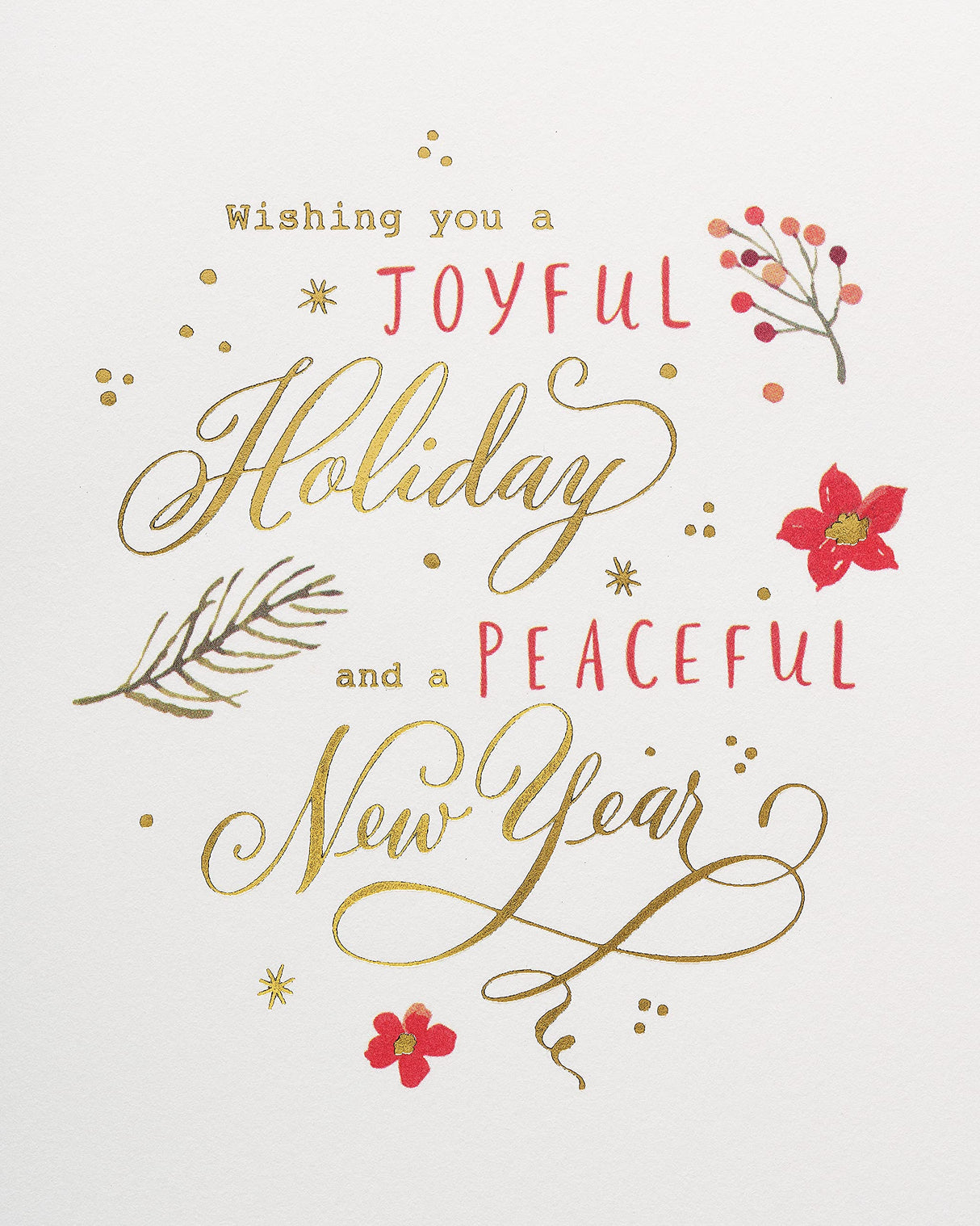 Papyrus Boxed Christmas Cards with Envelopes, Joyful Holiday, Traditional Wreath (8-Count) Papyrus