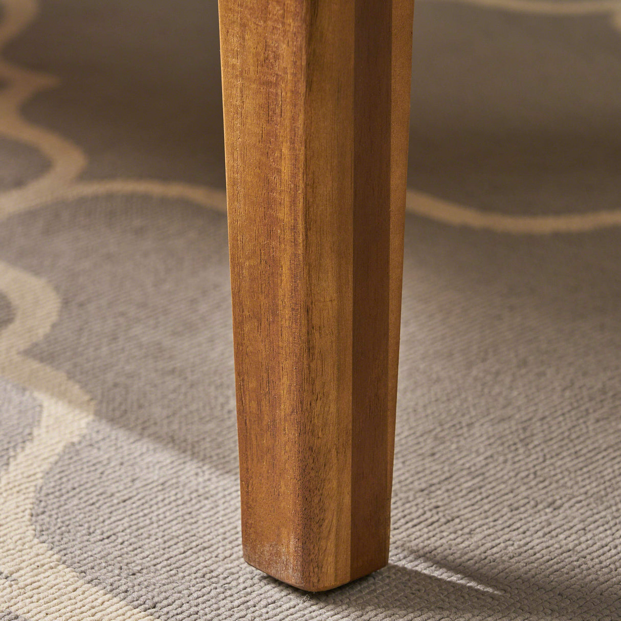 Christopher Knight Home Grenada Sectional Sofa Set | 5-Piece 3-Seater | Includes Coffee Table and Ottoman | Acacia Wood Frame | Water-Resistant Cushions | Teak and Beige, Finish Christopher Knight Home