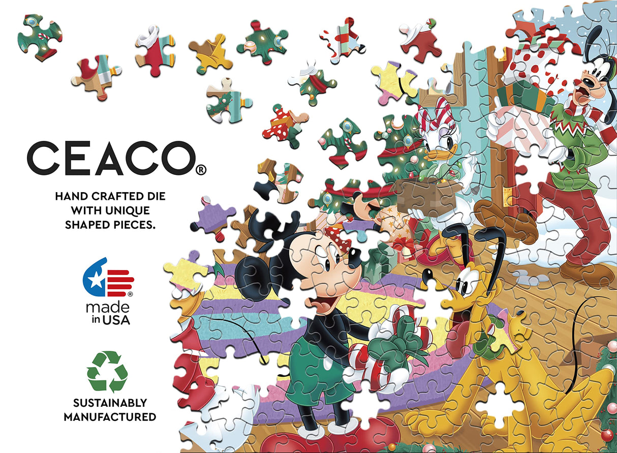 Ceaco - Disney Holiday - Together Time - Mickey & Friends Holiday - 400 Piece Jigsaw Puzzle Ceaco