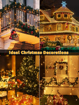 BrightChristmas 1000 LED 328 FT Christmas Lights, Waterproof Outdoor String Lights with Remote and Timer, Christmas Tree Lights with 8 Modes Dimmable, Fairy Lights for Holiday Decor (Warm White) BrightChristmas