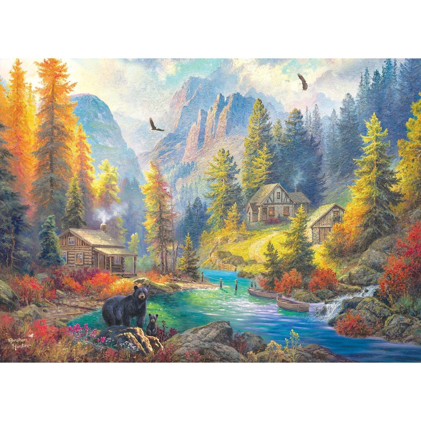 RoseArt - Abraham Hunter - Bear Mountain - 1000 Piece Jigsaw Puzzle for Adults