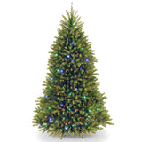 National Tree Company Pre-Lit Artificial Full Christmas Tree, Green, Dunhill Fir, Dual Color LED Lights, Includes PowerConnect and Stand, 7.5 Feet National Tree Company