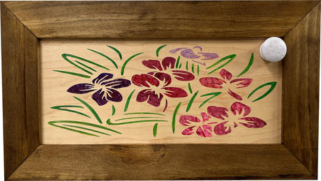 Concealed Gun Cabinet with Flowers Scene - Secure Wall Mounted Hidden Gun Safe To Securely Store Your Gun & Home Self Defense Gear by Bellewood Designs Bellewood Designs