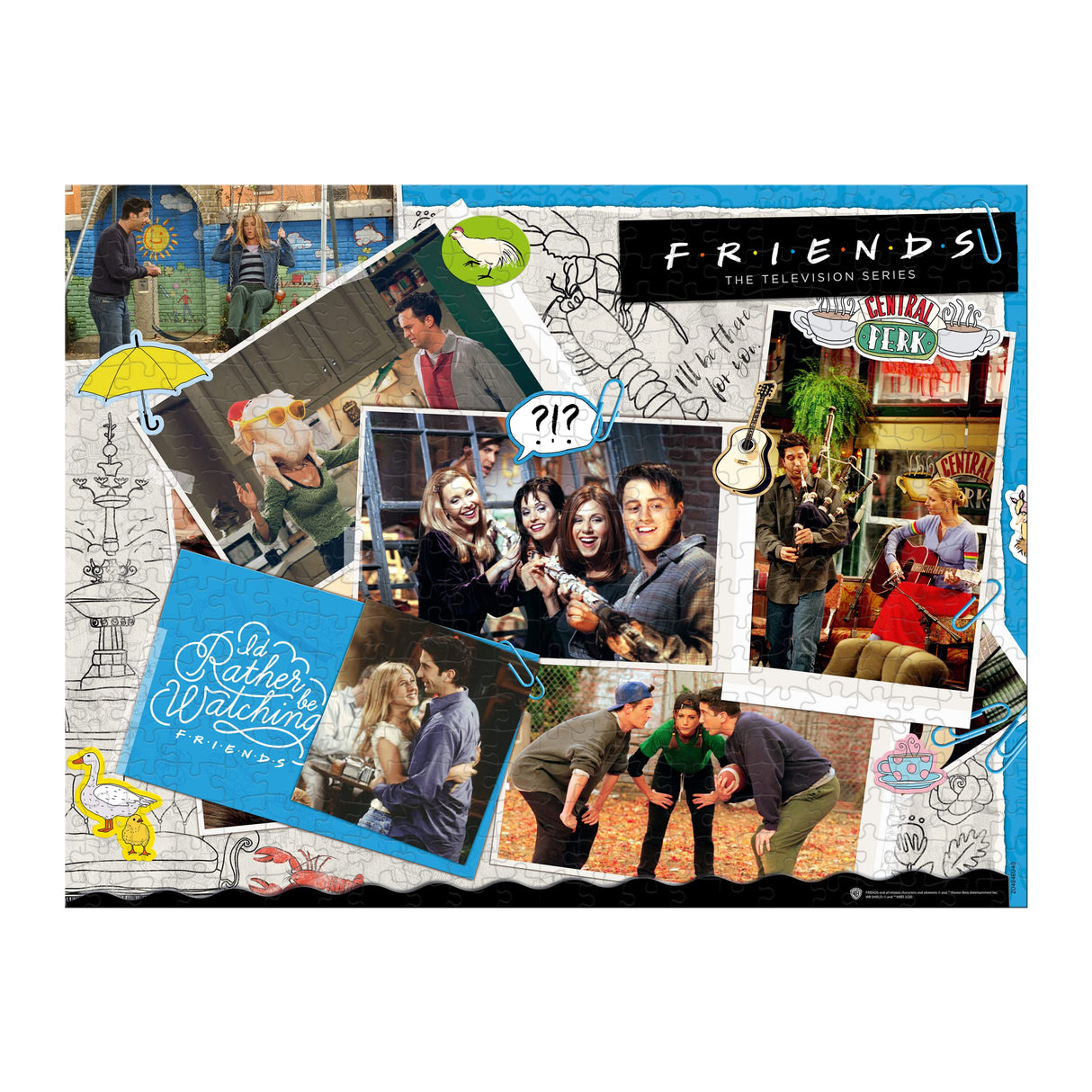 Top Puzzles Friends Scrapbook 1000 Piece Jigsaw Puzzle Game, Assemble characters from the popular TV Series including Joey, Ross, Rachel, Chandler, Phoebe and Monica, gift for ages 10 plus Top Trumps