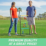GoSports Indoor/Outdoor Ladder Toss Game Set with 6 Rubber Bolos, Carrying Case and Score Trackers GoSports