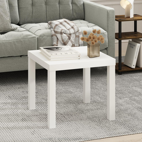 Furinno Simple Square Coffee Table, Side Table, White Furinno