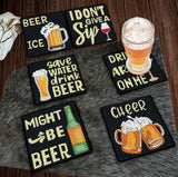 Nilyzit DIY Beer Coaster Diamond Painting Coasters Kits for Adults Small Diamond Art Kits Diamond Painting Kits for Adults Clearance adults'paint-by-Number Kits,Square Coasters,Funny Coasters Nilyzit