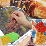 Lxmsja London Street Diamond Art Kits for Adults, Big Ben Diamond Painting Kits for Beginners, 5D DIY Full Drill Gem Art Crafts for Adults, Home Wall Decor 12x16 inch Lxmsja