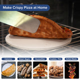 Nuwave Pizza Stone for Oven and Grill, Durable and Safe Baking Stone for Grill, Thermal Shock Resistant Cooking Stone, Natural Cordierite Baking Stone, 11.5 Inch, 1,472 °F Resistant, Round Nuwave