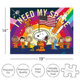 AQUARIUS Peanuts Snoopy in Space Puzzle (500 Piece Jigsaw Puzzle) - Officially Licensed Peanuts Merchandise & Collectibles - Glare Free - Precision Fit - 14 x 19 Inches AQUARIUS