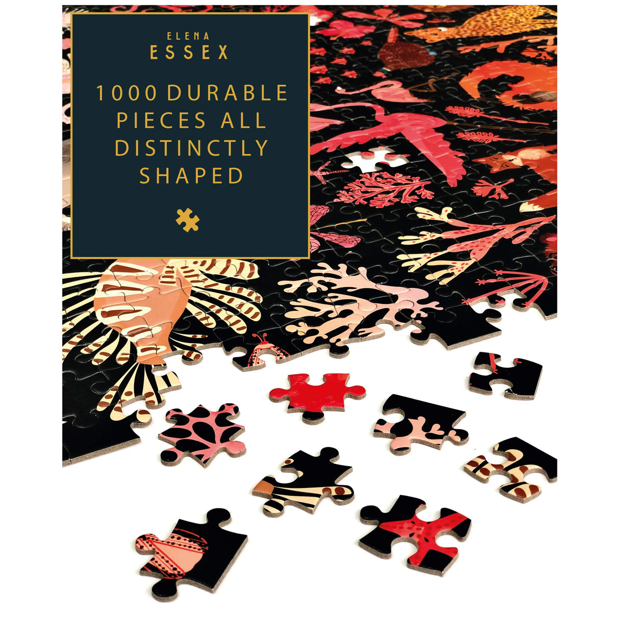 Elena Essex Puzzles for Adults - Rainbow Kingdom | 1000 Piece Puzzle | Jigsaw Puzzles 1000 Pieces | Pride Rainbow Animal Gradient Puzzle | Adult Puzzles Size 20 x 28 inches Elena Essex