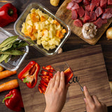 Glass Cutting Board for Countertop, Wooden Effect Cutting Board, Shatter Resistant, Dishwasher Safe, Custom and Decorative Kitchen Essential for Fardes