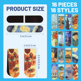 Chambom 16 PCS Magnetic Bookmarks - Bookmarks for Book Lovers, Bulk Bookmarks, Oil Painting Magnetic Bookmarks for Women, Men, Kids, Students Chambom