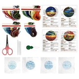 Maydear 4 Pack Embroidery Starter Kit with Pattern, Stamped Cross Stitch Kits for Beginners Adults with Embroidery Hoop and Instructions, Hand Embroidery Kit (Embroidery kit flower2) Maydear