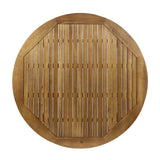 Christopher Knight Home Nick Outdoor Acacia Wood Round Dining Table, Teak Finish Christopher Knight Home