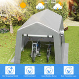 Jocoevol 8x10 ft Carport Heavy Duty Tent with Roll-up Windows, Portable Garage with Galvanized Steel Tubes, Car Canopy All-Season Tarp for Car Boat Truck Motorcycle Jocoevol