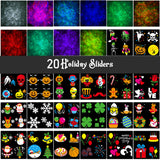 2025 Upgrade Halloween Christmas Projector Lights Outdoor, COOLWUFAN 2-in-1 Holiday Projector Lights Decorations, 30 Bright HD Effects (20 Slides) Projection Light for Xmas Party Garden Yard Decor COOLWUFAN