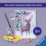 Ravensburger - CreArt - Festive Friends - Paint by Number Kit - Adorable Woodland Scene - Premium Paints and Glitter for That Magical Quality - Ages 9+ Ravensburger