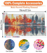 igoodom Large Diamond Painting, Landscape Large Diamond Art Kits for Adults, Full Drill Round Big Diamond Painting, DIY Gem Art and Crafts for Home Wall Decor Gift 27.5 X 15.7inch igoodom