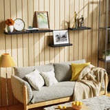 Bellsal Floating Shelves for Wall, Black Engineered Wood Wall Shelf Set of 4, 16" Wall Mounted Floating Shelf for Kitchen, Living Room, Bedroom, Bathroom Storage, Book Shelf for Home Decor Bellsal