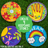 Made By Me Mix & Mold Your Own & Make 4 DIY Personalized Stepping Stones, Great Spring & Summer Weekend Activity, Perfect Keepsake, Birthday Party Idea for Kids Ages 5, 6, 7, 8, 9, Multicolor Made By Me