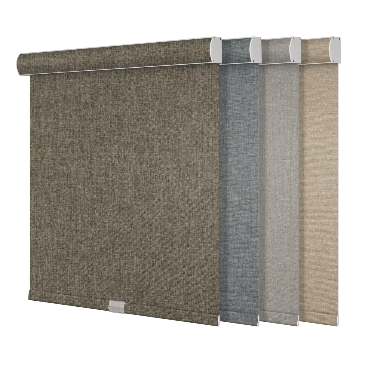 Boolegon Blackout Roller Shades for Windows,Cordless,Linen Fabric,Roller Blinds,Thermal Insulated Fabric UV Protection,Window Shades for Home,Office,Bedroom,Door,Blackout-Brown,Custom Size Boolegon